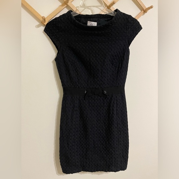 Milly of New York Black Mini Bow Dress - Picture 1 of 8